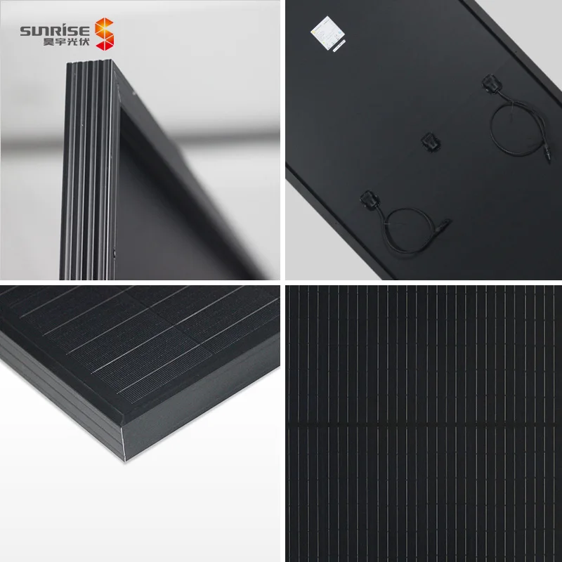 BIPV 305w 320w solar panel full black 5BB monocrystalline half cut 120 cells energy system