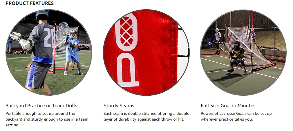 Customized Lacrosse Goal Net Lacrosse Portable Goal Factory In China