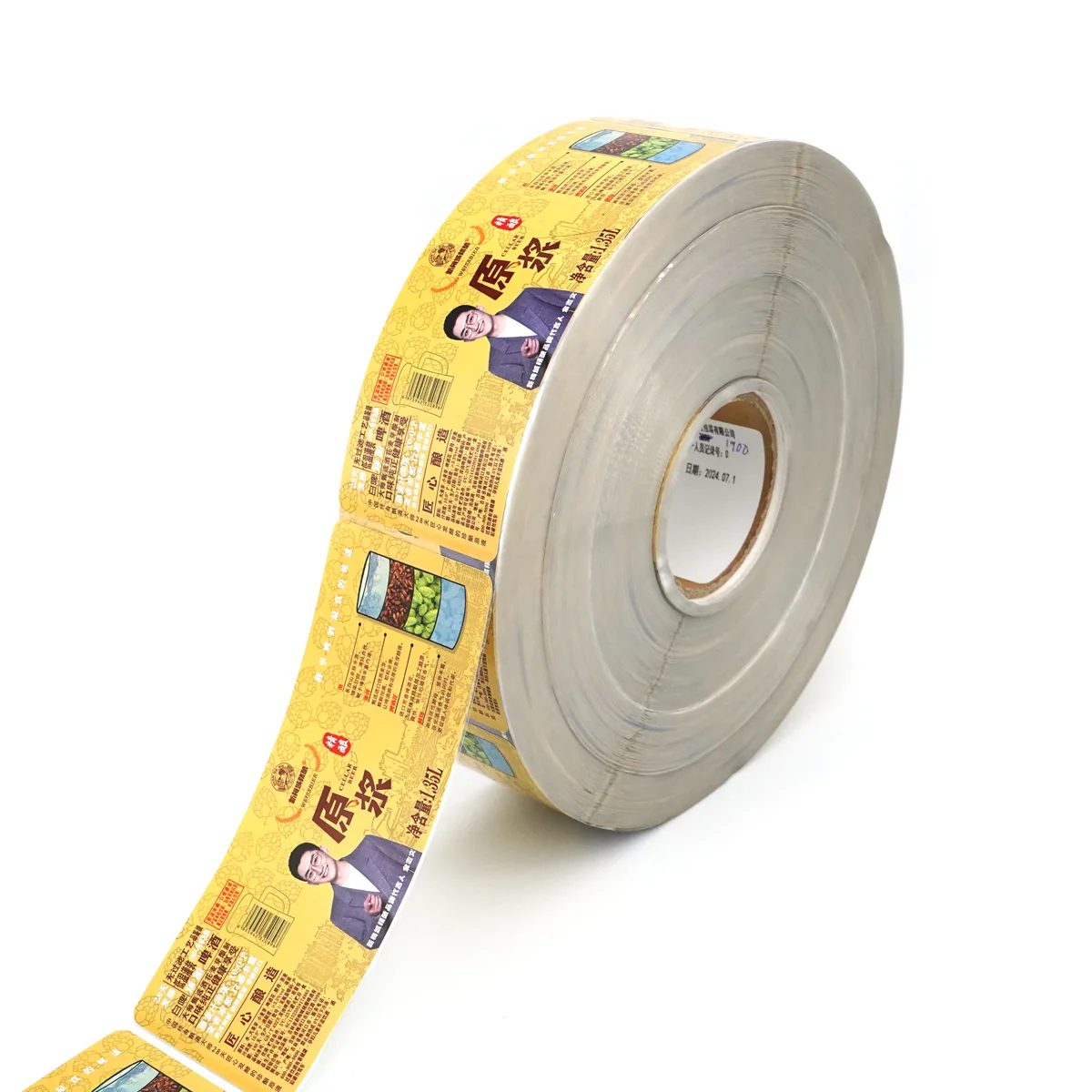 Customizable Adhesive Sticker Waterproof embossed Foil Hot Stamping Labels PVC/Vinyl/PET Glossy/Matte Surface Beverage label