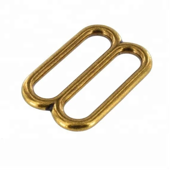 Bags Swimwear Metal Adjustable Buckle 12mm Bra Strap Silver Alloy Rings And Sliders For Bag Shoulder Strap