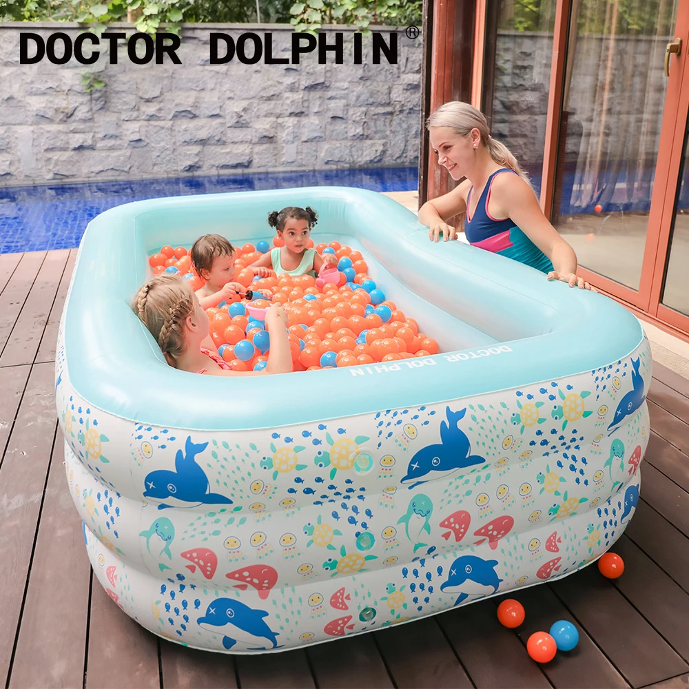 Doctor Dolphin Factory PVC Summer Outdoor Ground Portable Water Games Toy Family Kid Pool Inflatable Swimming Pool