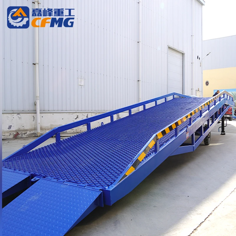 Customized Portable Loading Ramp Mobile Yard Ramp Hydraulic Dock Leveler 6T Loading Dock Platform For Container