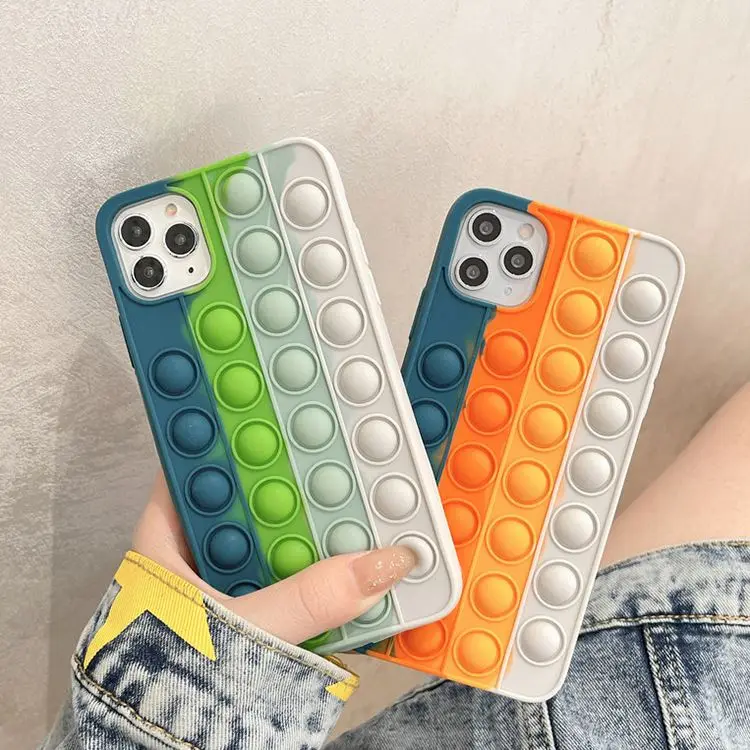 for Iphone 13 Pro Max Fidget Toys Phone Case Press Soft Silicone Stress Relief Cover for iphone