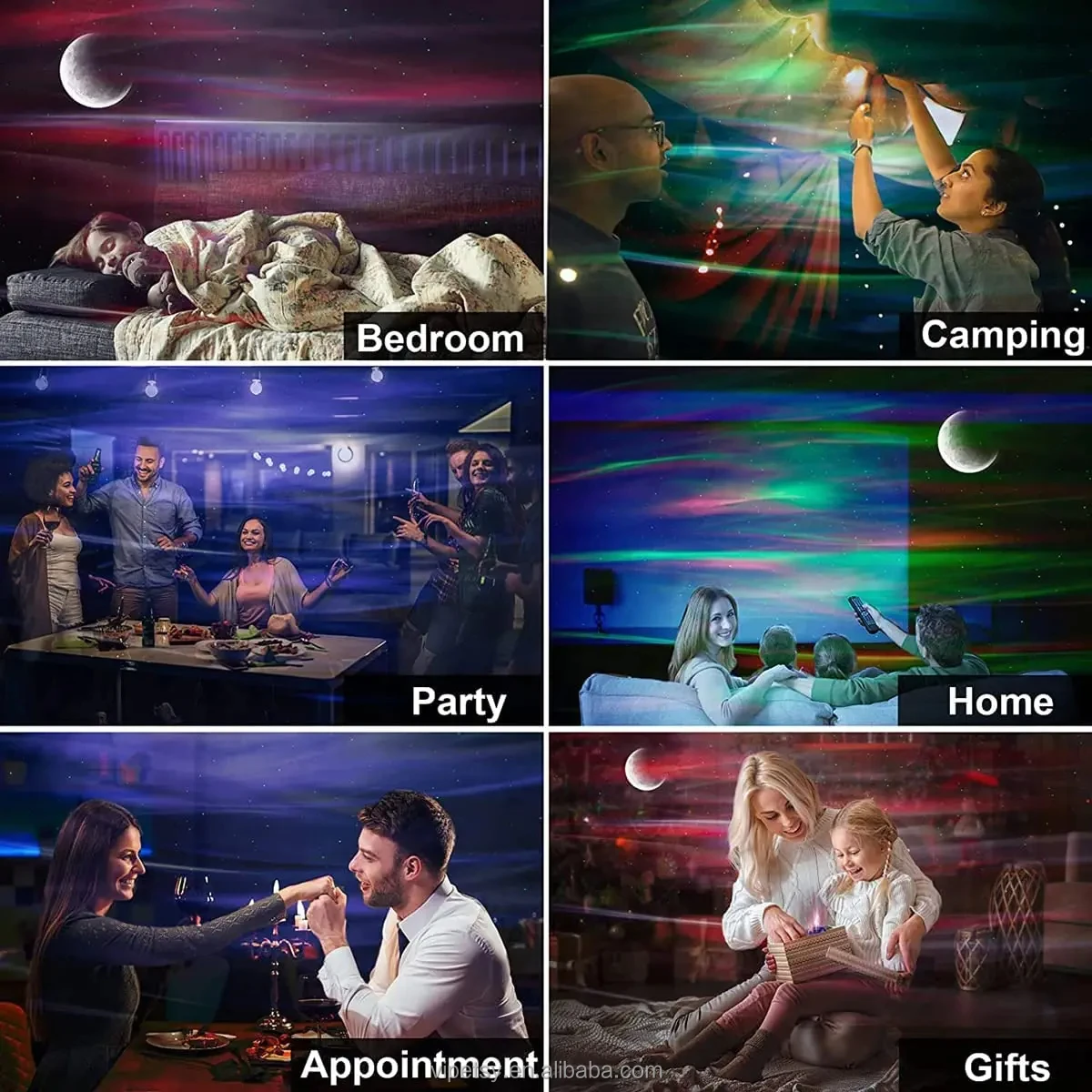 Северное освещение BT Sleep спальня Луна Атмосфера свет проектор креативный подарок на день рождения ночник