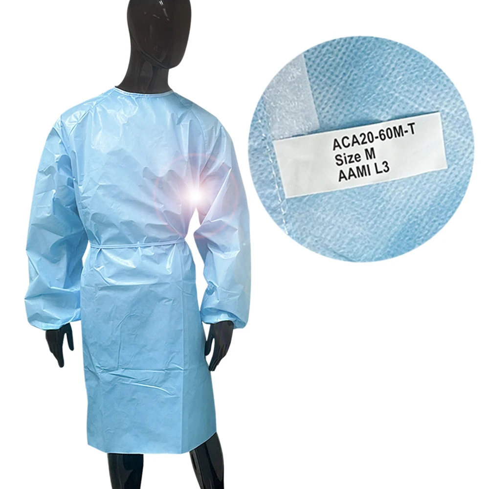 2022, высококачественная одежда SMS, одноразовое желтое платье AAMI 3 уровня для взрослых