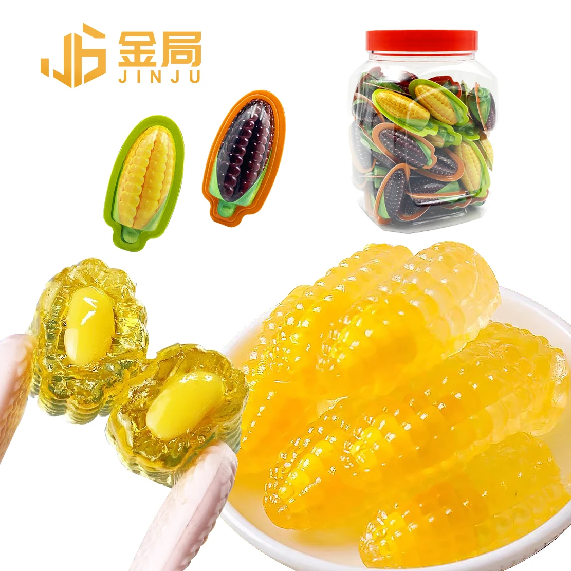 Новый дизайн жевательные конфеты в форме кукурузы здоровое кукурузное желе с джемом