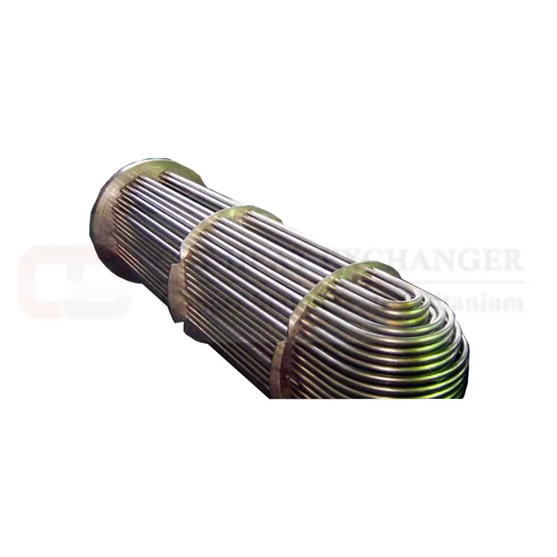 Double Tube Bundle For Tube In Shell Type Swimming Pool Heat Exchanger