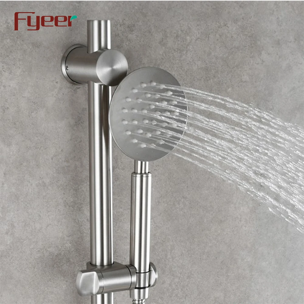 Fyeer 304 Stainless Steel Bathroom Shower Sliding Bar with
