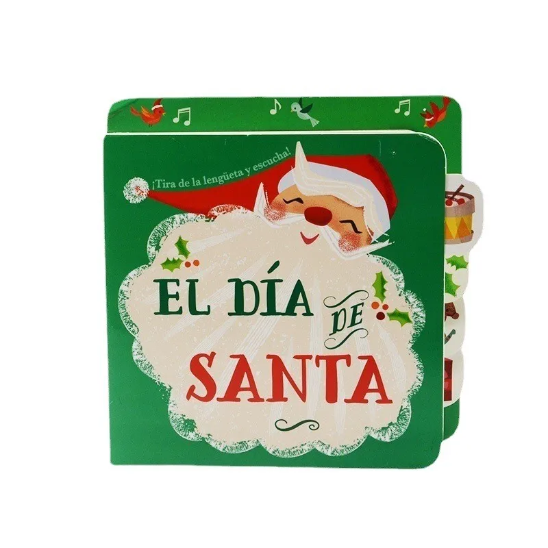 Customized Hardcover Printing Pull And Push Book Sound Module For Audio Book Kids Babies Christmas Storybook Pop Up Books