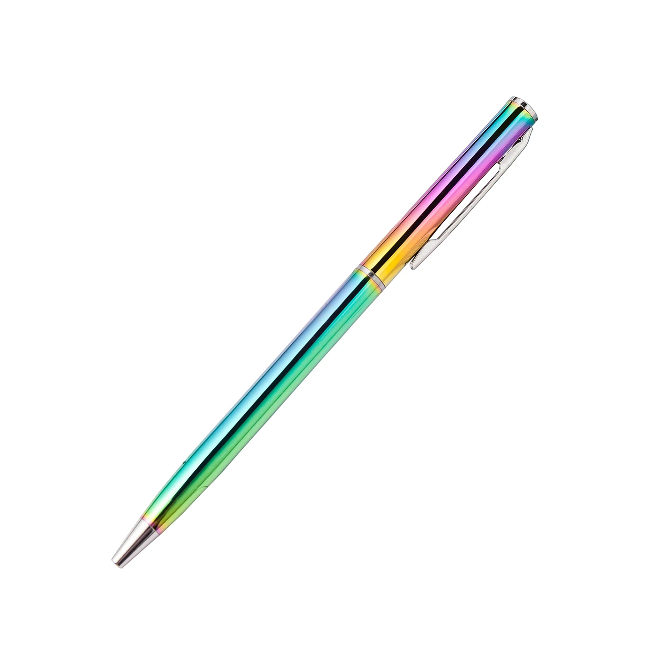 Wholesale Twist Action Slim Pen Rainbow Color Hotel Ballpoint Pen For Notebook