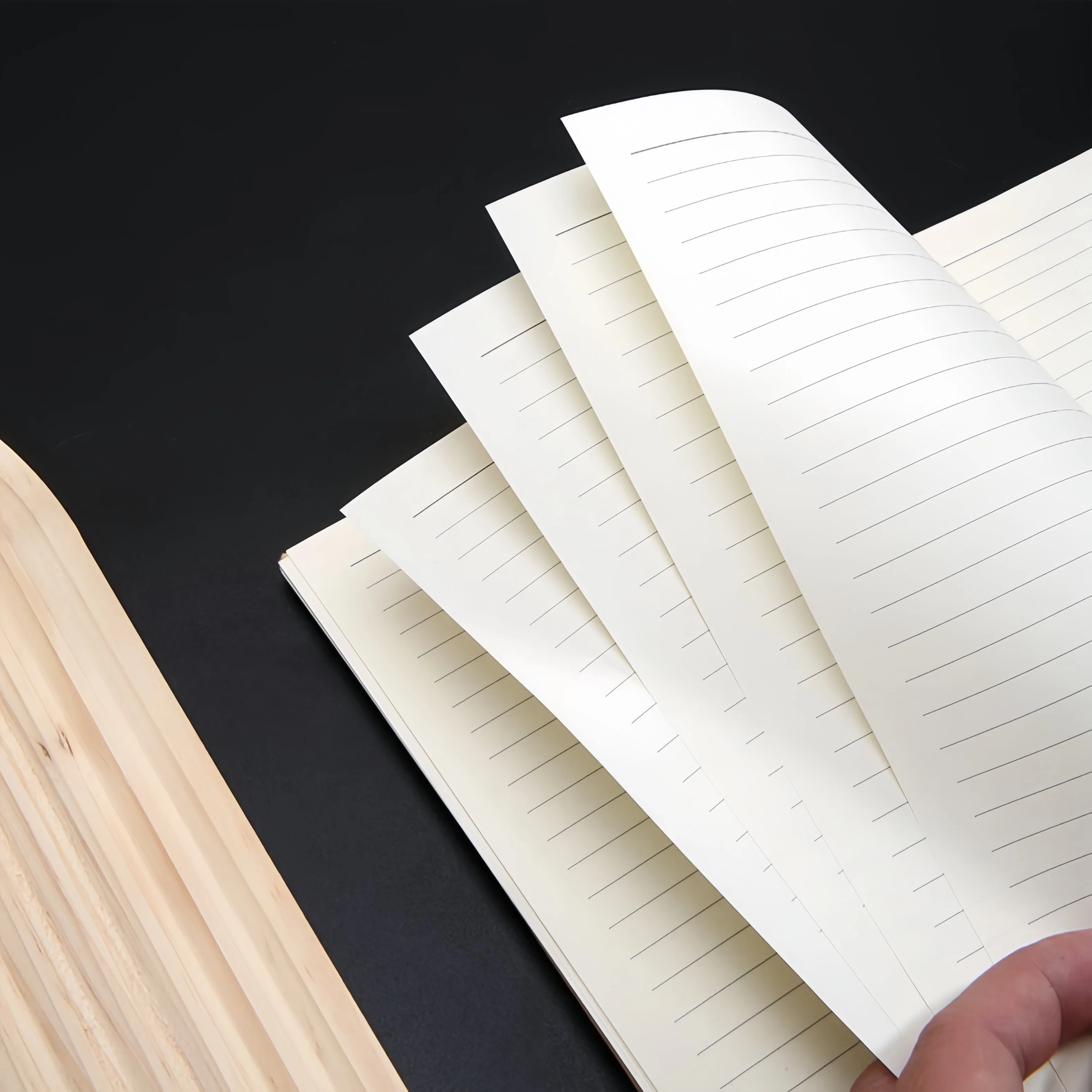 Promotional good quality blank school office kraft paper lined notebooks