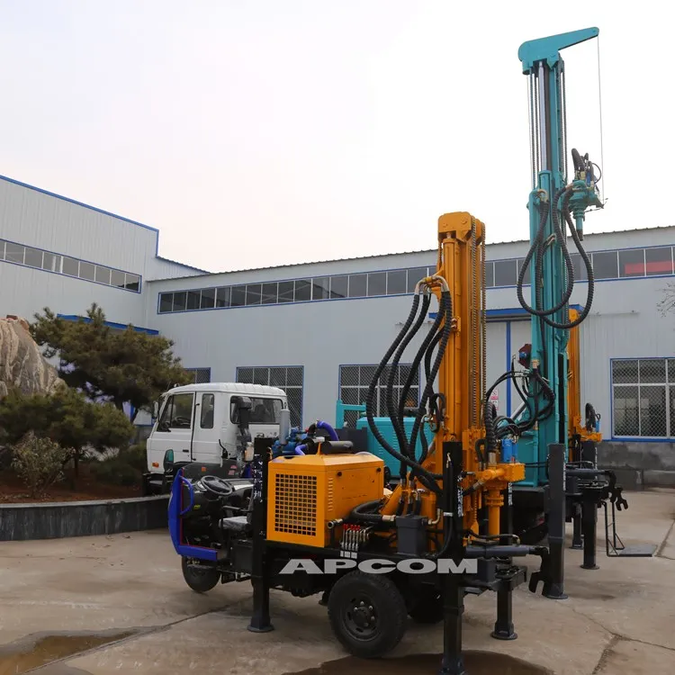 APCOM 400m 600m drilling-rig KW20 used truck mounted hydraulic borehole water well drilling rig machine prices drill rigs