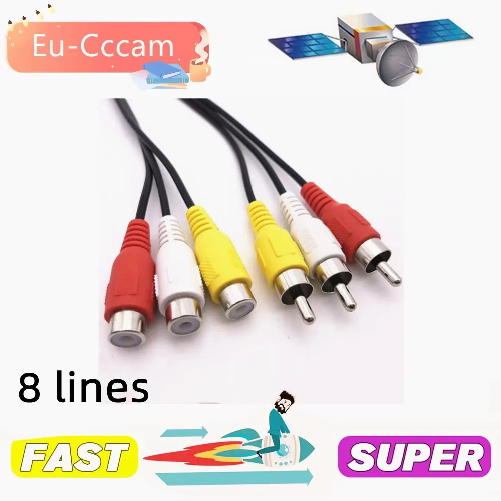 HD  cable 8 Line Europe Oscam Cccam Cline finder satellite TV Receiver Free Test