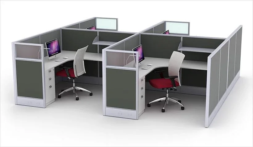 Modern Straight Office Furniture Cubicles Partition Call Center