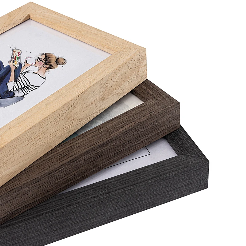 Youming customized size vintage unique 4x6 wood picture frames wooden frame with shell