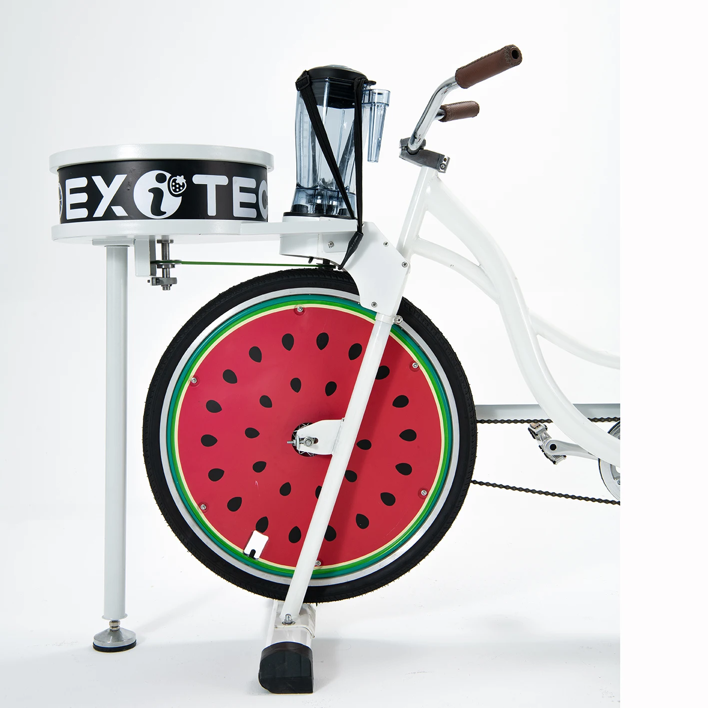 Exi   bike advertising  sports bike with two function blender juicer and spin art