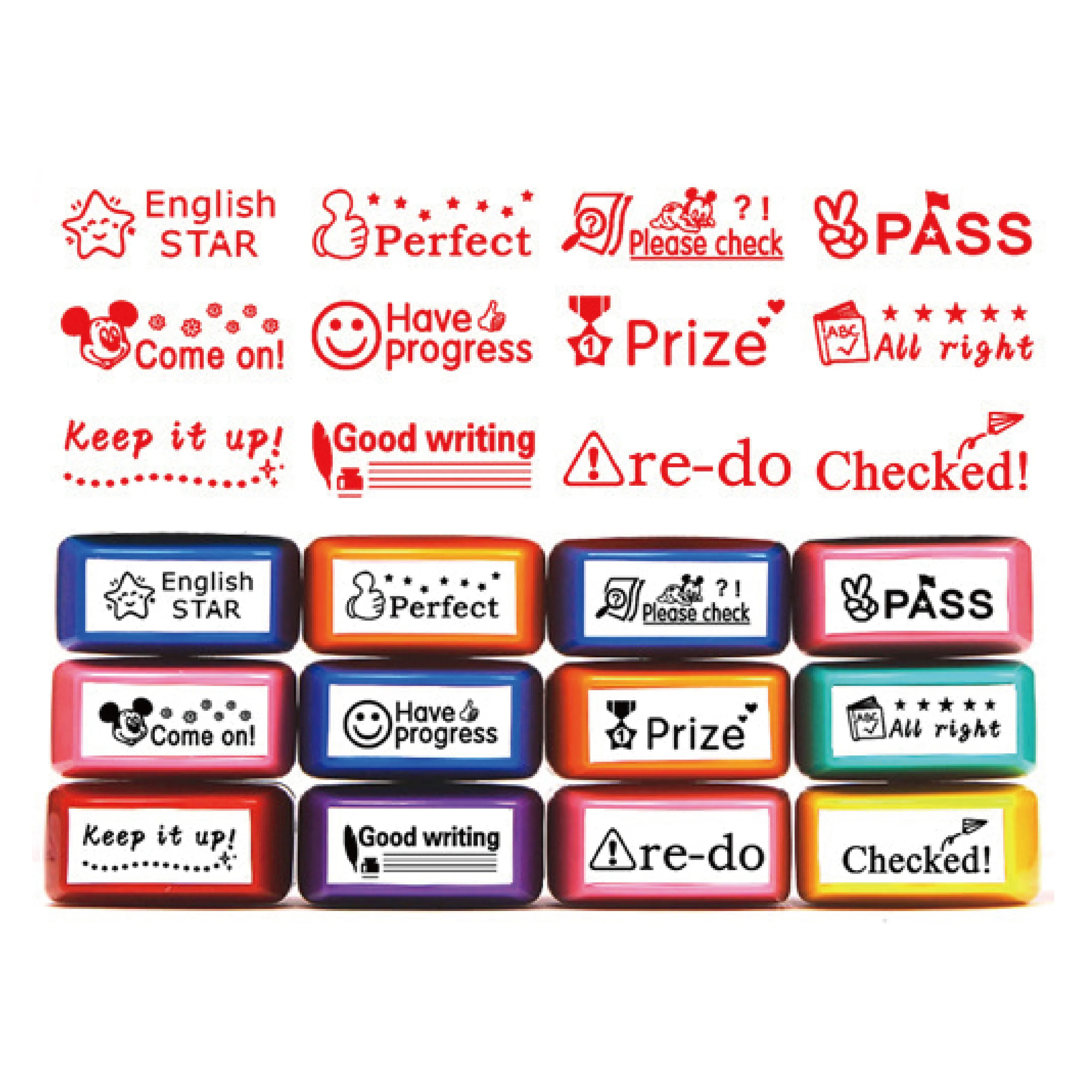 Teacher Self Inking Children Stamps School Reward Stamps Wholesale Teacher Stamp Set/