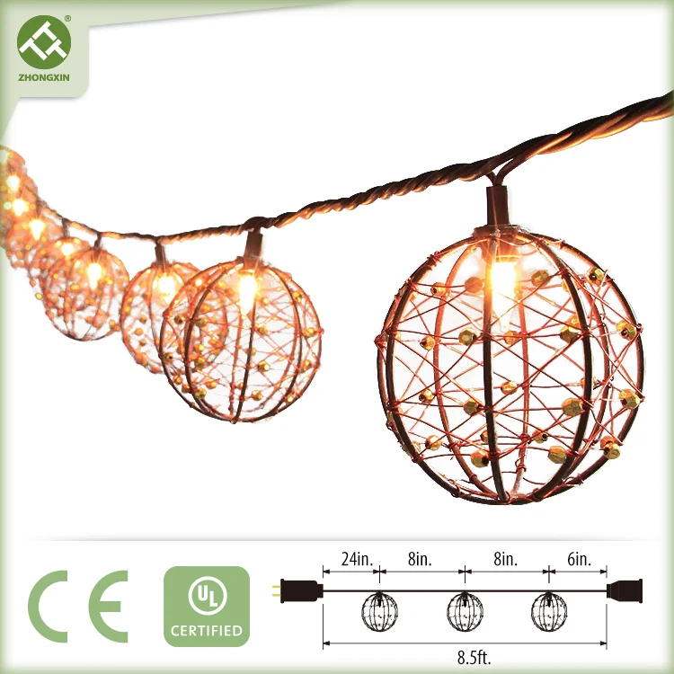 Wholesale 10 Light Decorative Copper Wire Led String Lights Outdoors