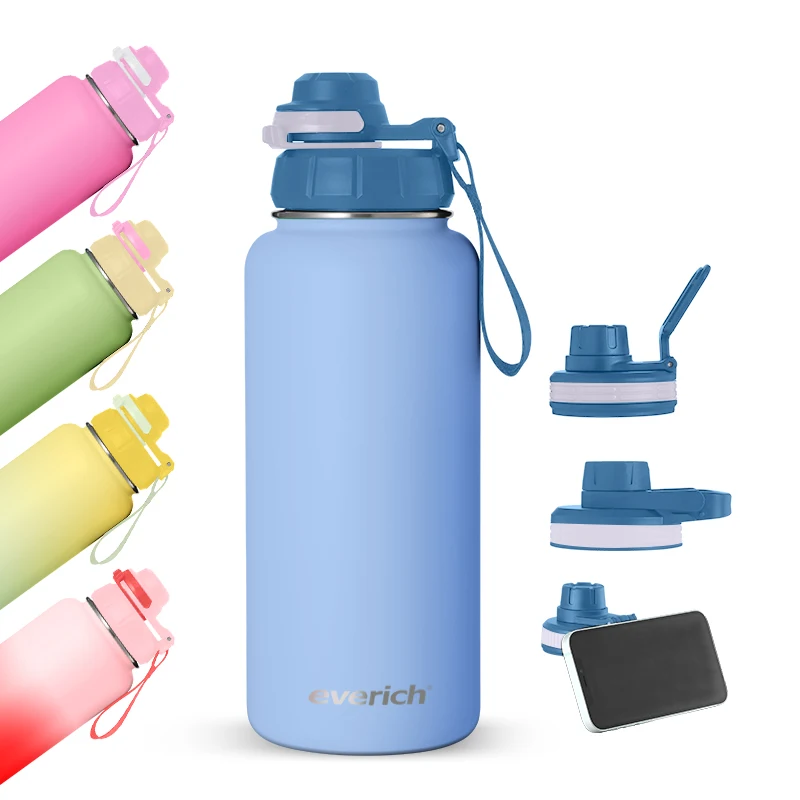 Hot Selling Portable Wide Mouth water bottle 304 stainless steel vacuum flask  Gym Drink Water Bottle 22/24/32oz