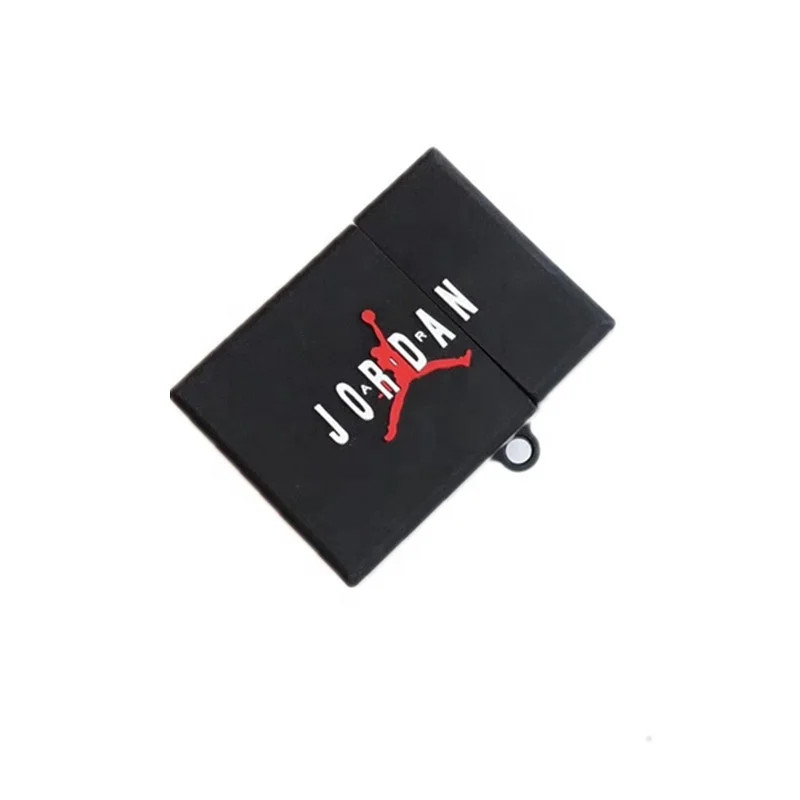 2022 New 3D Black Jordan Shoe Box Drop Resistant Wireless Earphone Case for Airpods1/2/3/pro Case