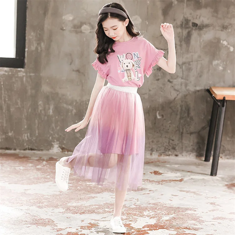 Outong Girl Wear Toddler, Summer Evening Party Top And Short Skirts Dresses 2pcs Outfits/