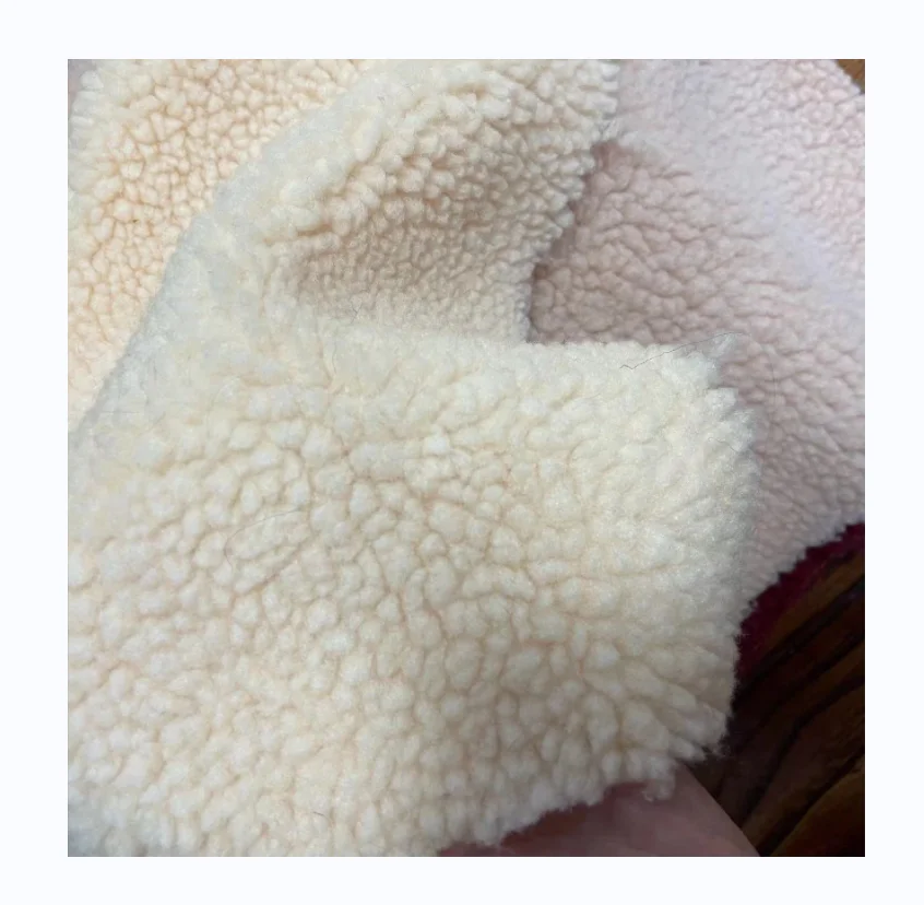 Good quality 100% polyester sherpa fleece fabrics wool microfiber fabric for clothing