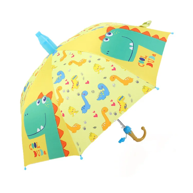 Customized 2022 Popular Kids Automatic Open long handle  cartoon  umbrella