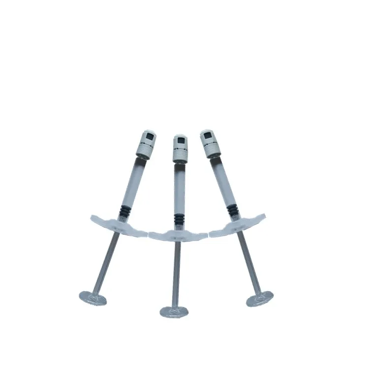 Empty glass syringe package medic beauty syringe with white adapter