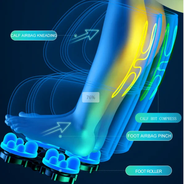 VCT-Y69 Factory Direct Luxury High-End Fully Automatic Lying Chair Fabric Craft Foot Body Leg Negative Oxygen Ions Massage Chair