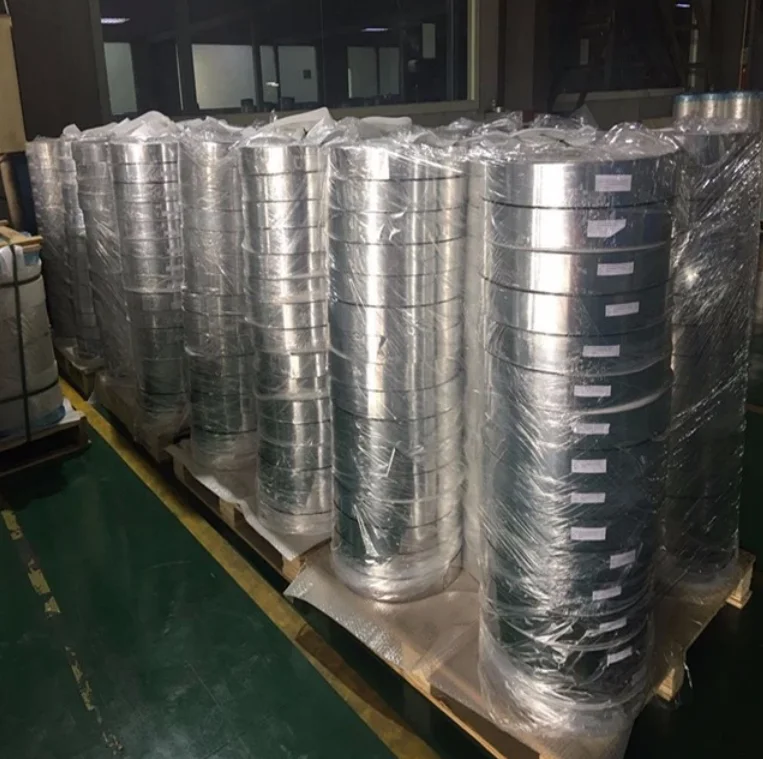 Air Conditioning Aluminum Laminated / PET Membrane Material Flexible Duct Raw Material