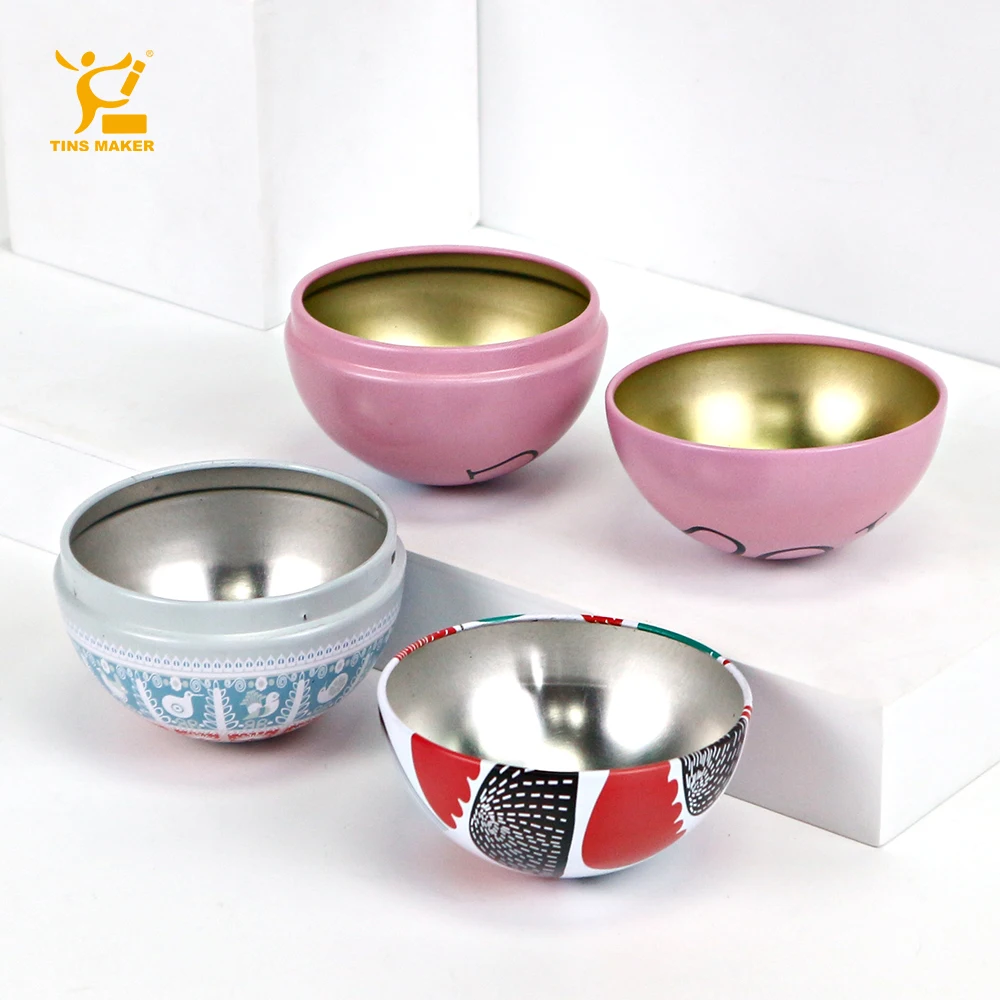Tinsmaker Ball Shape Tin Can tin box Custom Metal Can Packaging Recyclable Christmas Metal Tin Ball