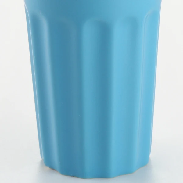 Custom cheap blue ceramic coffee mug without handle for sale