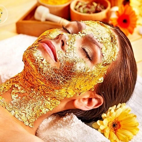 
4.33cm*4.33cm beautiful face skin care product 24k gold sheet mask 