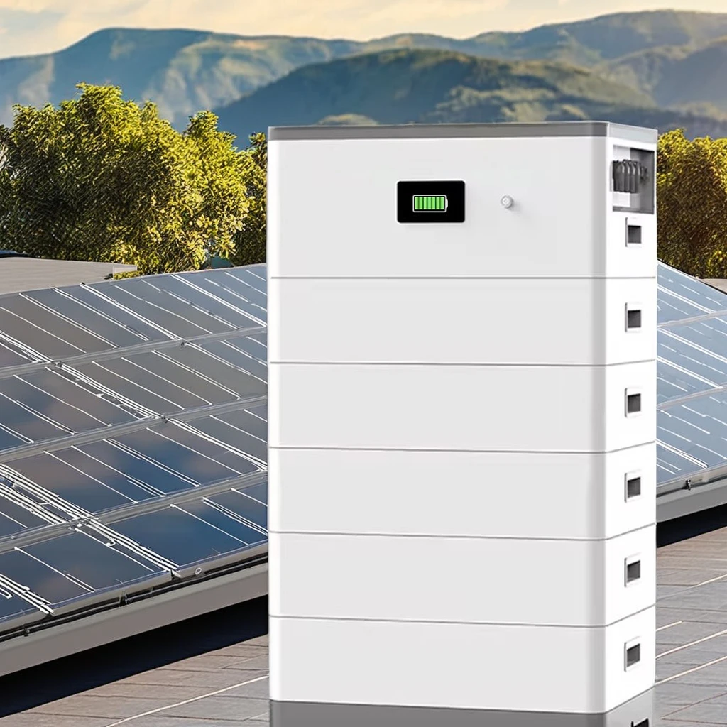 BAITU 48V/51.2V 100Ah Lithium Iron Phosphate Battery Stackable 300Ah Smart AC 100Ah Solar Home Photovoltaic Energy Storage IP65