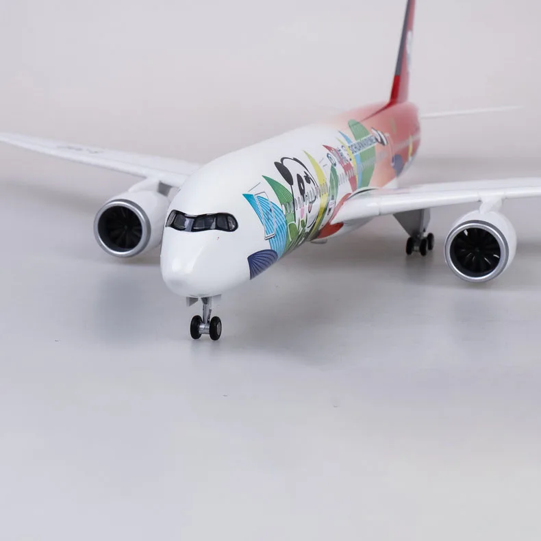 1:142 Scale 47CM Sichuan Airlines Airbus A350 Aircraft Model Civil Aviation Passenger Aircraft Simulation Decoration Gift