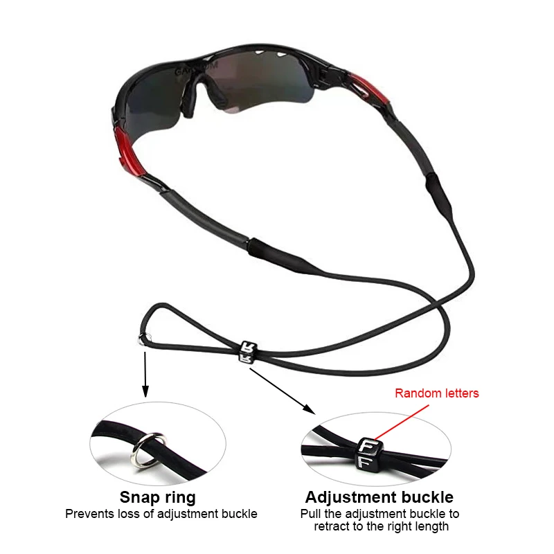 Custom Multi Color Adjustable Elastic Rope Silicone Lanyard Glasses Cord Straps Eyeglass Sunglasses Chain