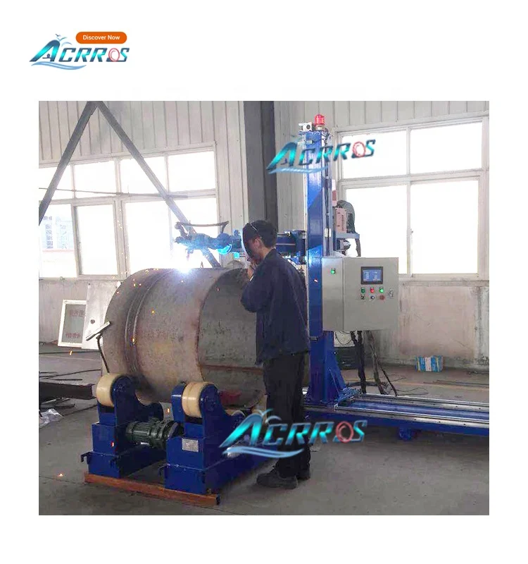 Rotating Table Pipe column boom, Welding Positioner with Tig Welding Weaving