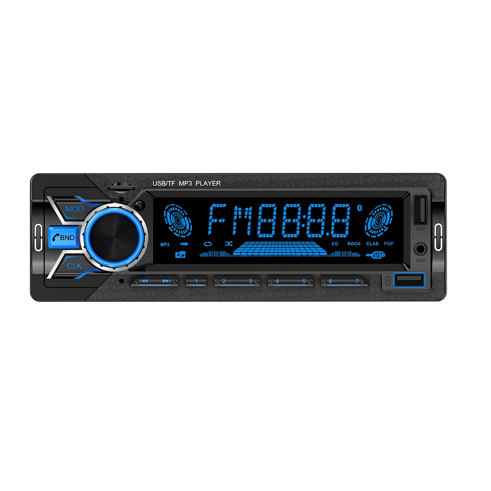 High Quality 1 Din Sd Stereo Radio Fm Aux Input Receiver Usb With Bt Audio Car Mp3 Player