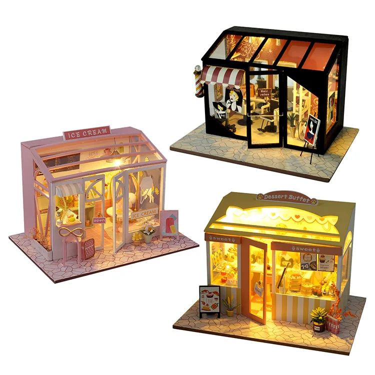 2021 Yohi High Quality New Designed Customizable Best Selling Wooden Handmade Toys Miniature Doll House Kits Picture