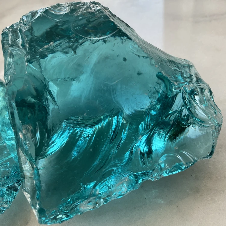 Ocean Blue Decorative  Glass Rocks