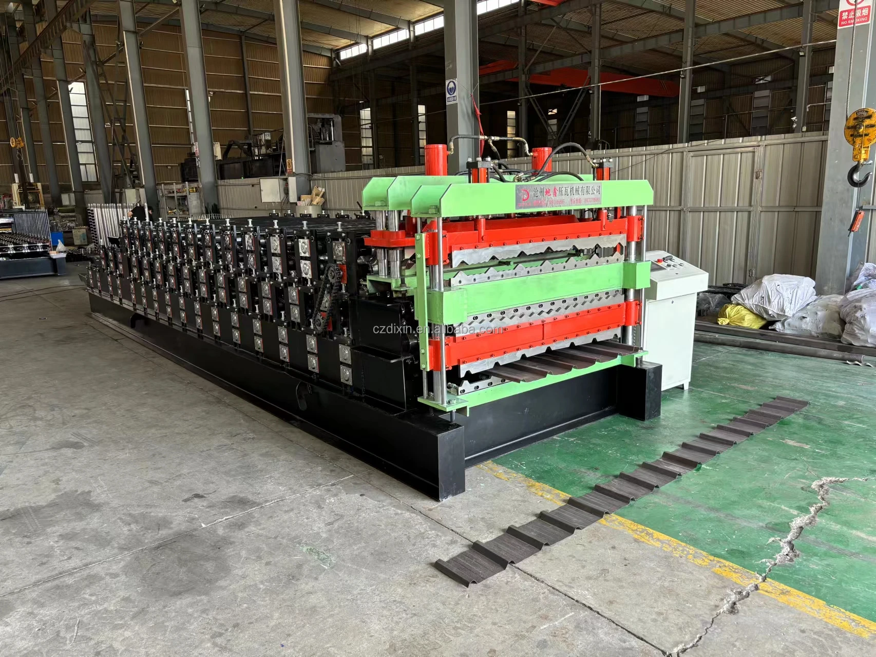 Three Layers Metal Roofing Tile Glazed Tile Roll Forming Machine