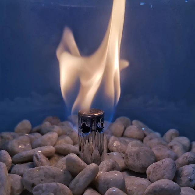 CE approved table top gas fireplace with decorative pebbles and glass cover OEM ODM