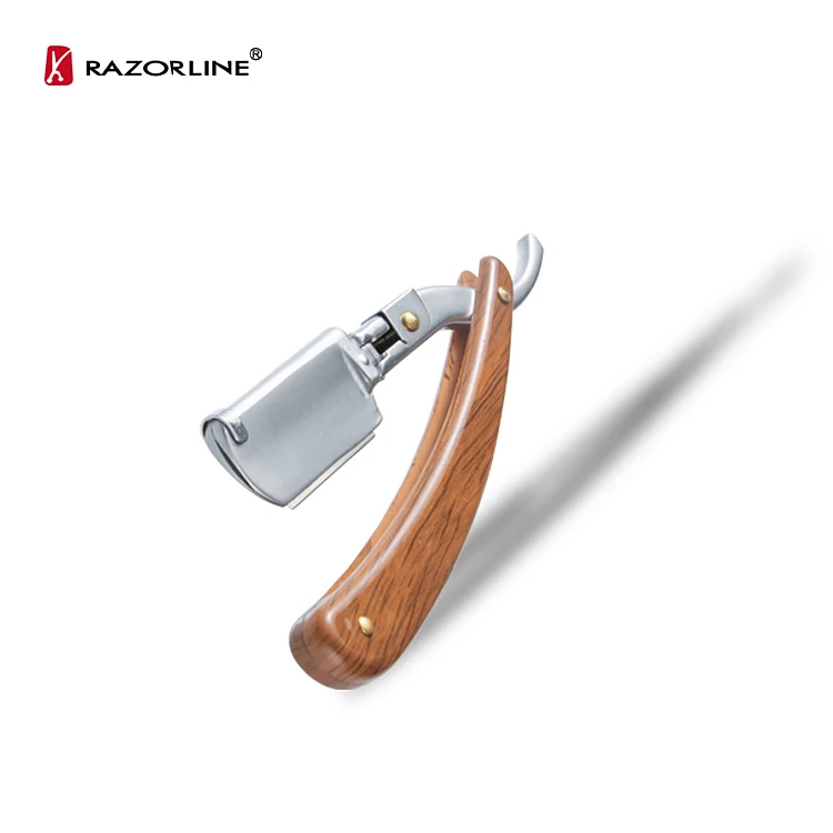 RAZORLINE H8 Brown Plastic Handle Barber Shaving Razor Professional Shaver