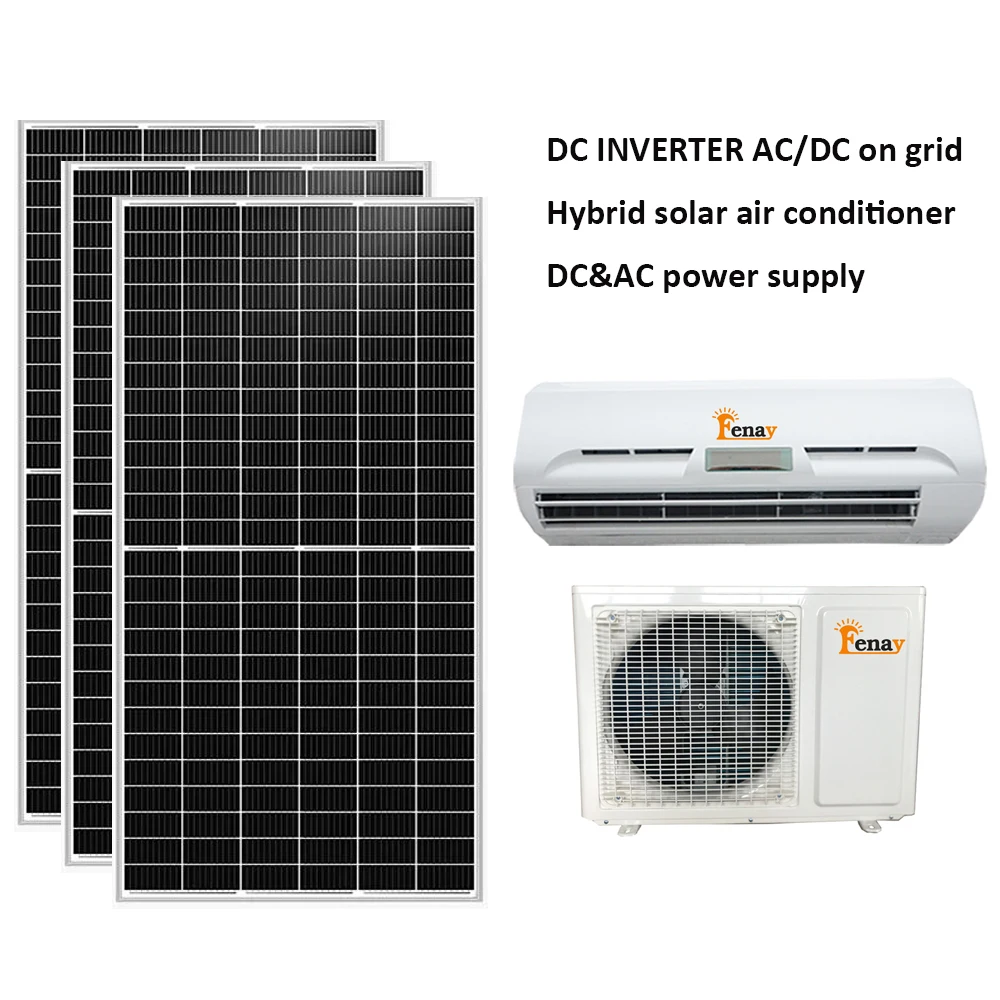 Полный Dc инвертор солнечный кондиционер 12000Btu 1.5Hp сплит-блок переменного тока с солнечной системой питания