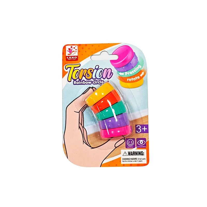 360 Degree Rotate Colorful Twister Kid Relieve Stress Finger Torsion Circle Toys