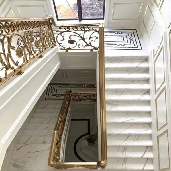 BOTON STONE Newest Hot Selling Spiral Stairs Cream Stair Treads Best Price Marble Spiral Staircase
