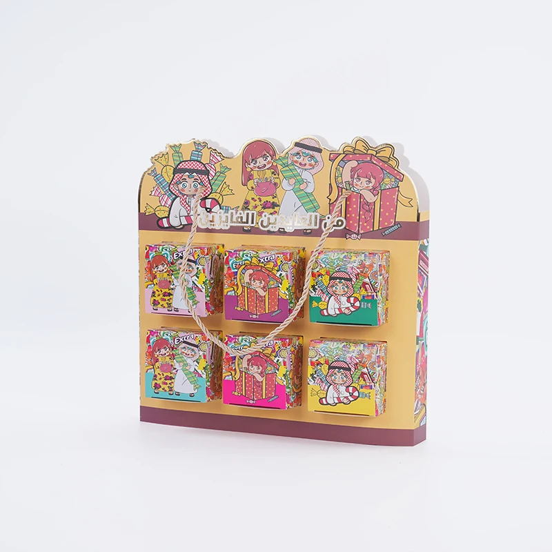 Exquisite white cardboard bag gift candy box Arab Ramadan theme window party holiday gift set combination packaging boxTH-B-322