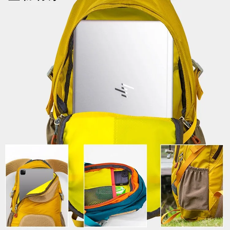 Custom Lightweight Nylon Outdoor Hiking Backpack Unisex Waterproof Short-Distance Travel Closure Zipper USB Access Climbing