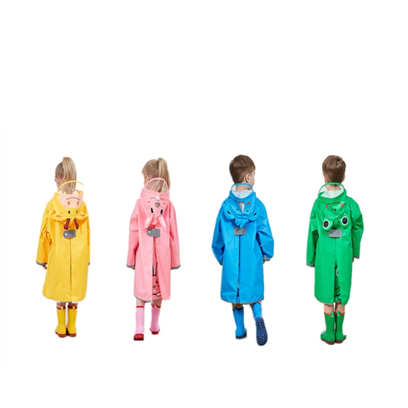
New Style Eco-friendly Wholesale Waterproof Children Cartoon Lovely Poncho baju hujan Raincoat For Kids 