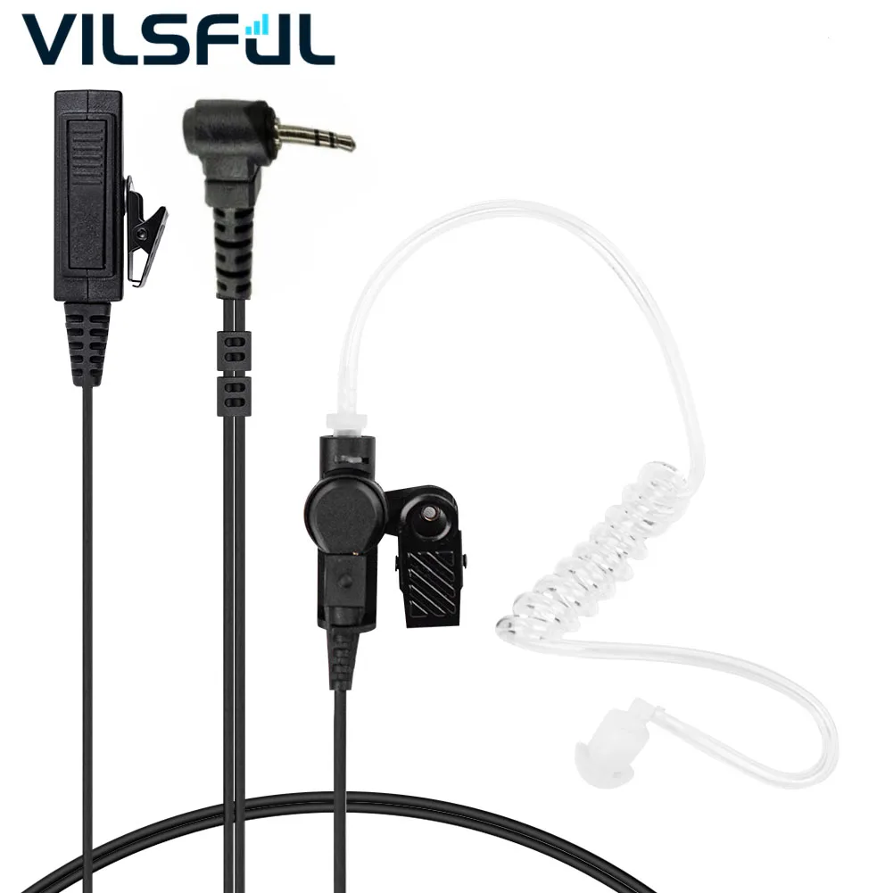One Pin In Ear Wired Acoustic Tube Earbuds Walkie Talkie Earpieces with PTT Mic for T6200 T6220 T5720 T5728